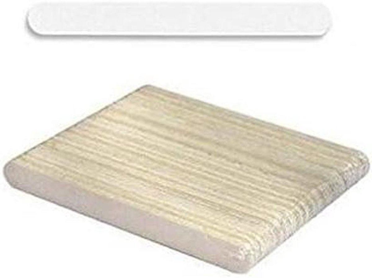 Mini Nagelvijl - Nagelvijltjes Set - Nagels Vijlen - Witte Gerst - 50 Stuks - Wit