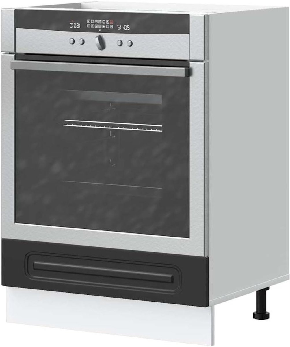 Kookkast - Ovenkast Keuken - Keuken Organiseren - Verstelbare Poten - 60 x 46 x 81.5 cm - Zwart