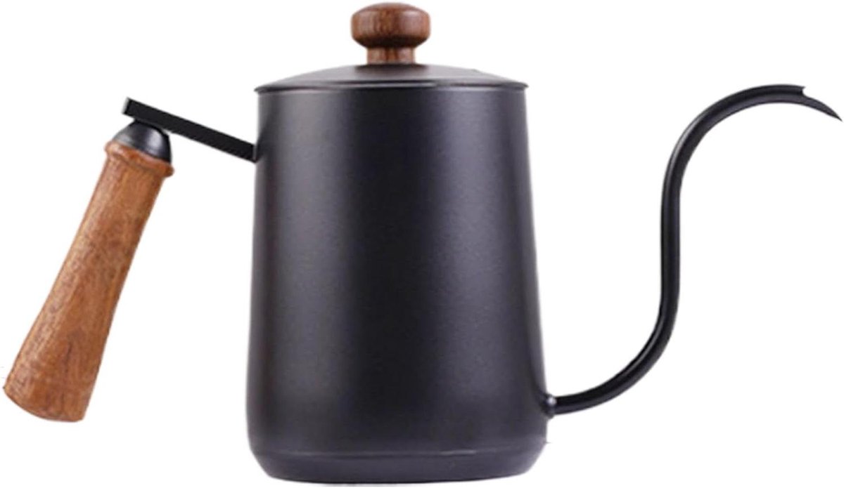 Gietketel - Koffieketel Waterkoker - Koffie Zetten - Precisie Gietmond - 600 ml - Zilver
