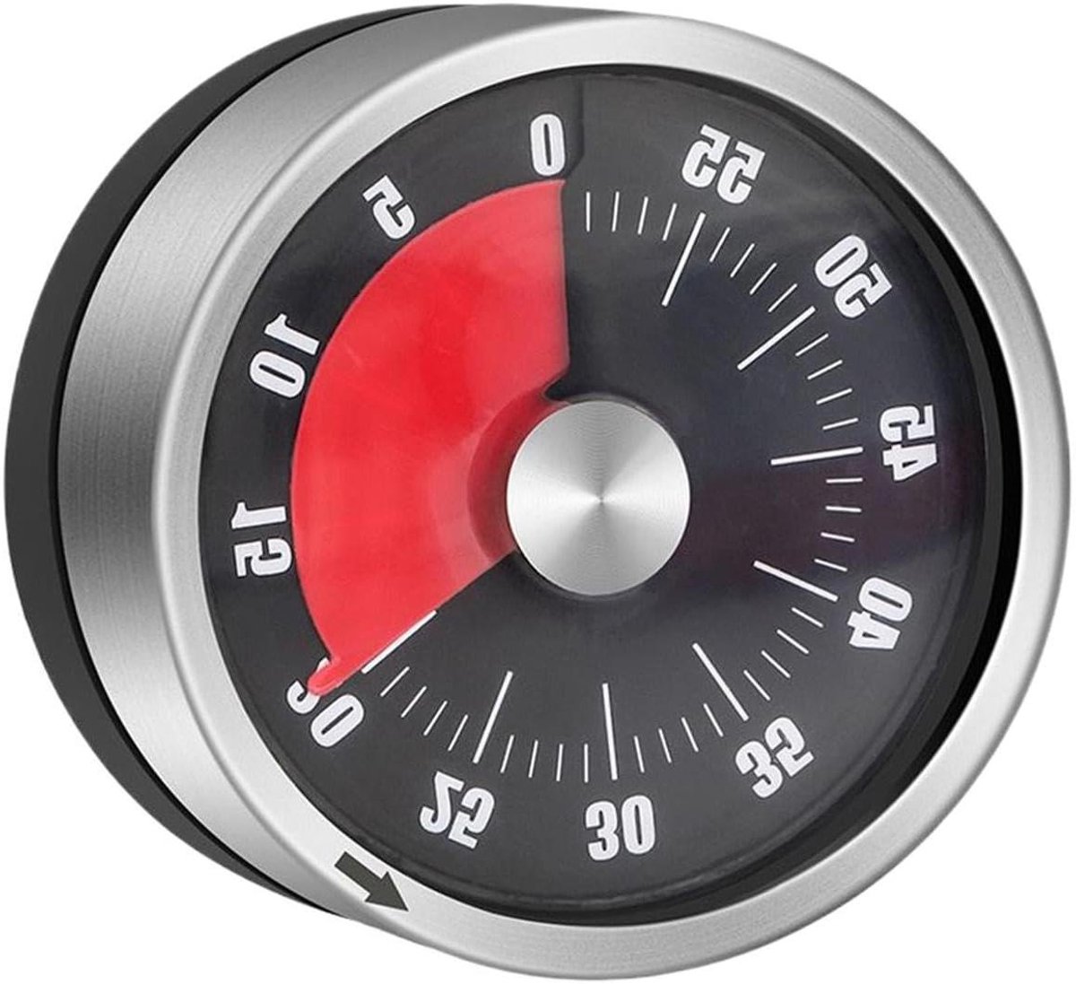 Keukentimer Mechanisch - Kookwekker Timer - Nauwkeurig Koken - Sterke Zoemer - 8 cm - Zwart