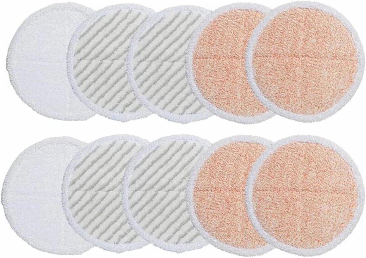 Microvezel Reinigingspads - Moppads Stofzuiger - Vloeren Reinigen - Herbruikbaar en Wasbaar - 10 stuks - Multicolor