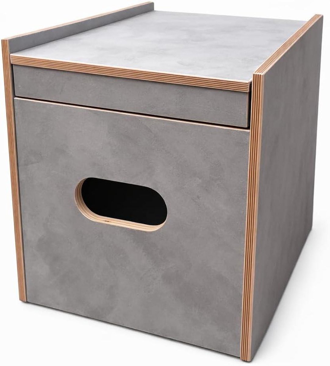 Kruk voor Porta Potti - Toiletkrukje Hout - Kamperen en Festivals - Druk- en krasbestendig - 46x46x39.5 cm - Houtkleuren