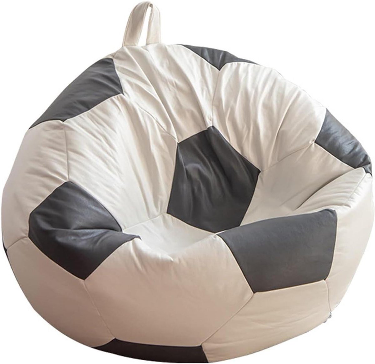 Grote Zitzak Stoel - Luie Bank Poef - Ontspannen Zitten - Ergonomisch Ontwerp - 60 cm - Zwart-Wit