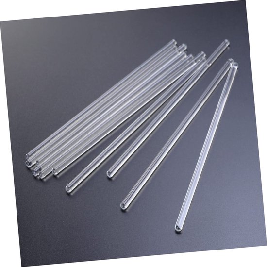 Glazen Roerstaafjes - Roerstaafjes Lab Roerstaafjes - Dranken Mengen - Magnetische Roerstaaf - 20 x 1 x 1 cm - Transparant — afbeelding 4
