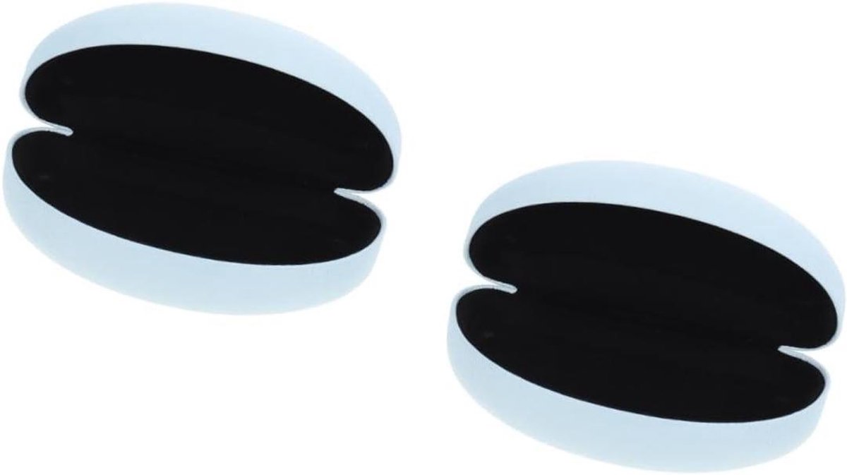 Opbergdoos Brillen - Brillenhouder Koffer - Dagelijks Gebruik - Leren Materiaal - 16.2 x 7.1 cm - Hemelsblauw