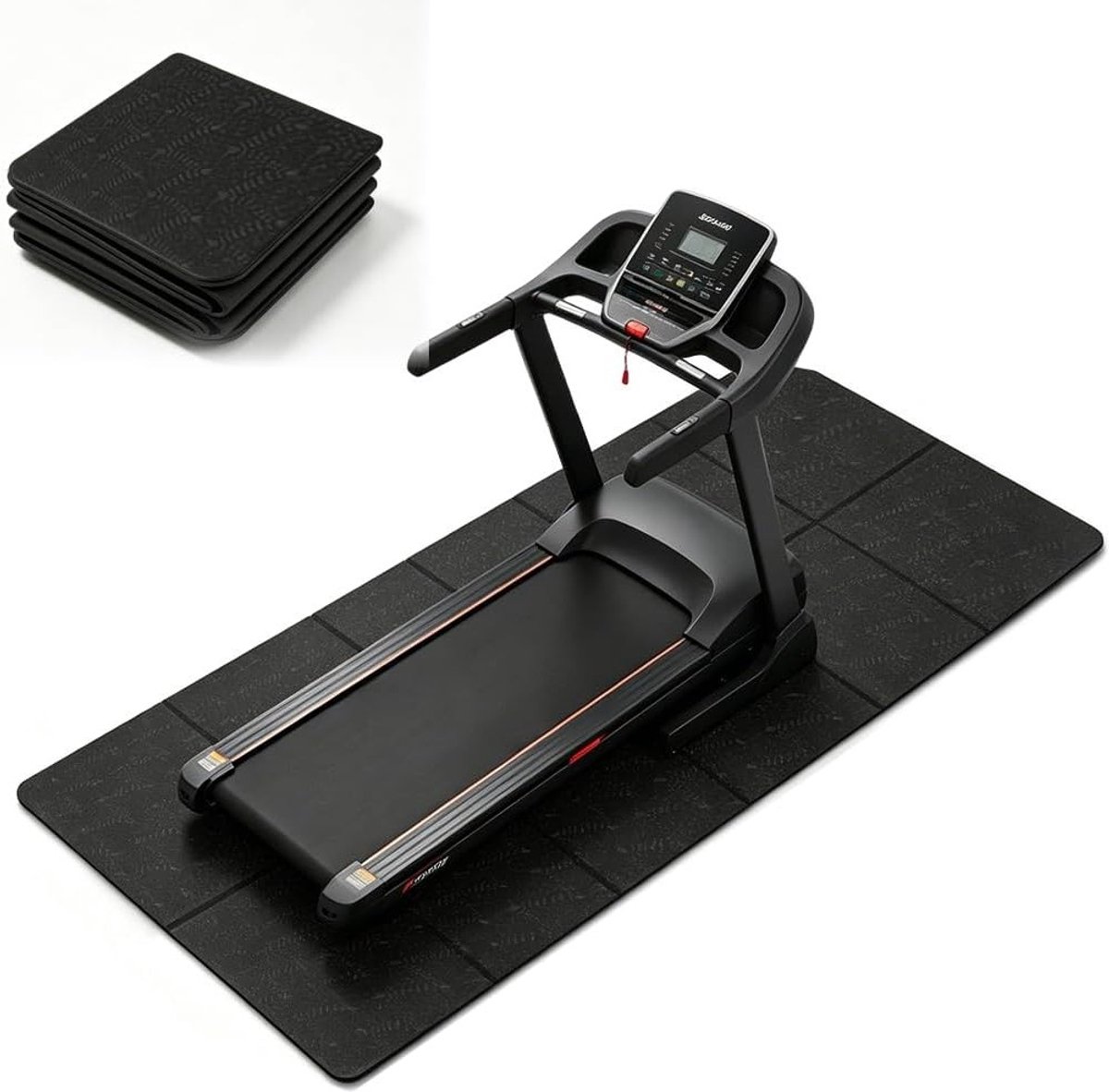Vloerbeschermingsmat Fitnessapparaten - Onderlegmat Sportmat - Bescherming Vloeren - Hoge Dichtheid PVC - 183x61x0.6 cm - Zwart