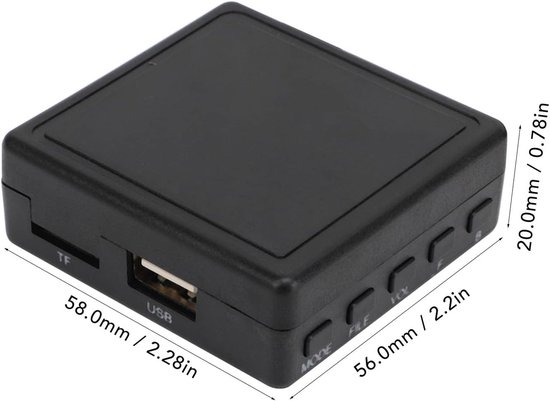 Auto Bluetooth Adapter - Muziek Ontvanger - Muziek Streamen Auto - Ruisonderdrukking - 13 x 10 x 4 cm - Zwart — afbeelding 5