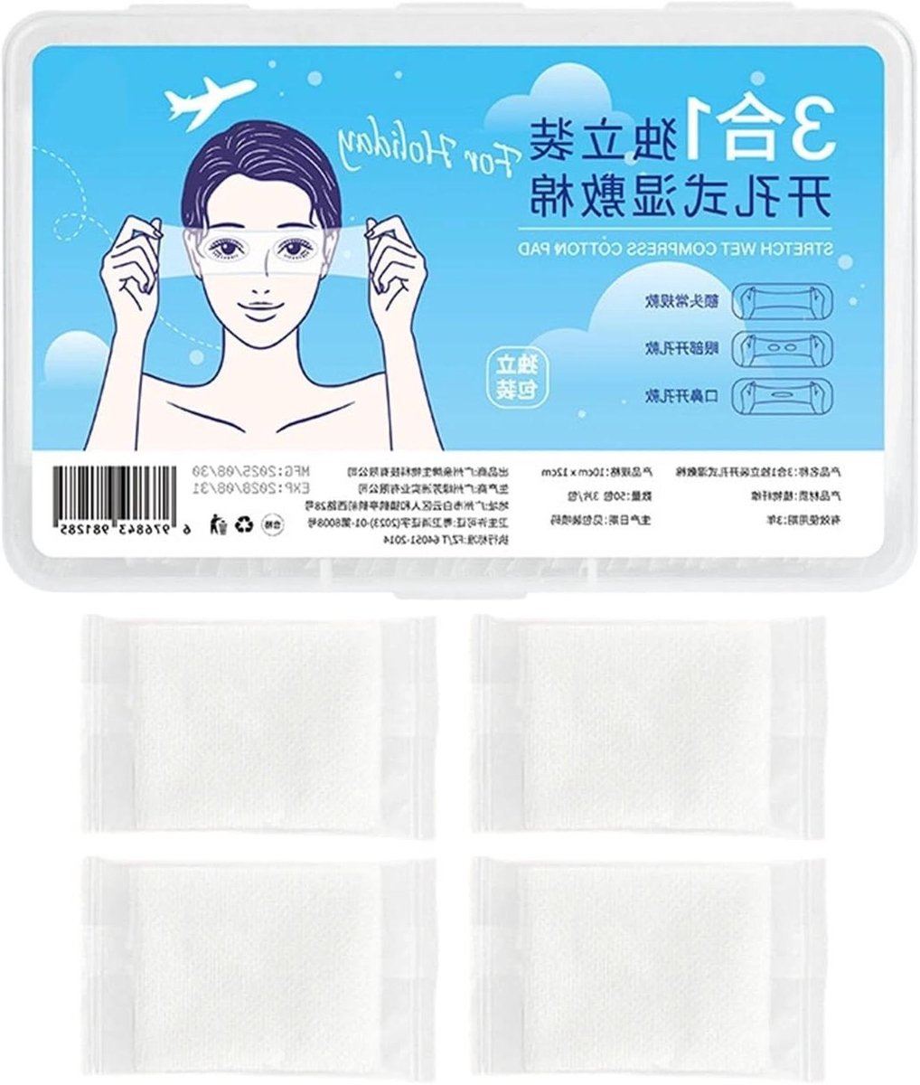 Katoenen Gezichtspads - Wattenschijfjes Toner - Make-up Verwijderen - Biologisch Zacht Rekbaar - 150 stuks - Wit