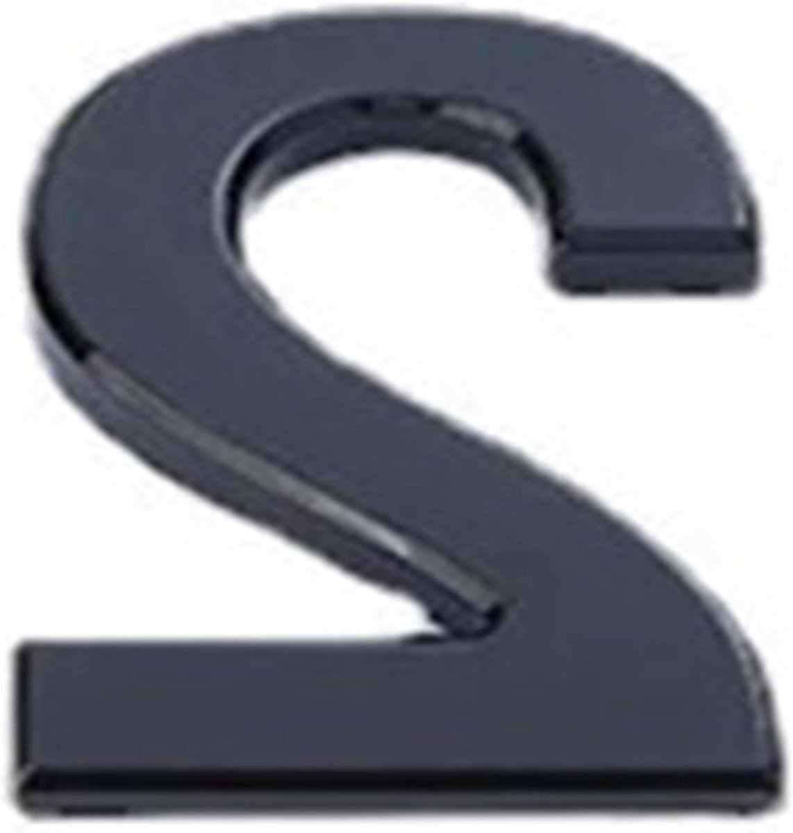 Huisnummer Sticker - Adresnummer Zwart - Huis Identificatie - Zelfklevend ABS Materiaal - 10cm Hoog - Zwart