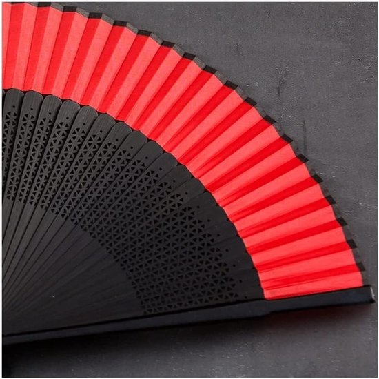 Handwaaier Chinees - Opvouwbare waaier - Koelte Zomer - Opvouwbaar Ontwerp - Compact - Rood — afbeelding 2