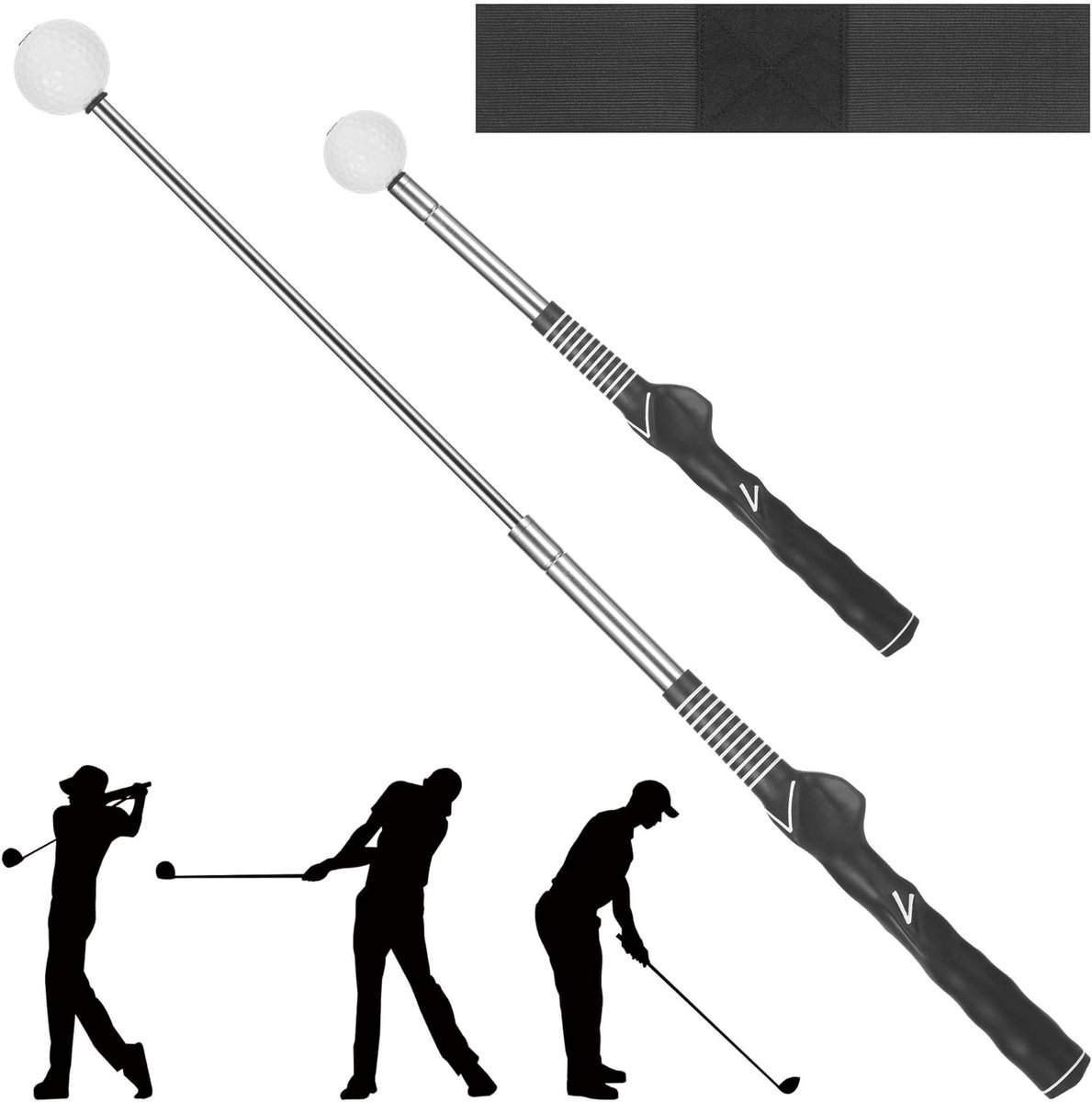 Golf Swing Trainer voor Verbetering van Golftechniek, Inklapbare Swing Trainer voor Binnen en Buiten, Ideaal Golf Trainingshulpmiddel voor Mannen en Vrouwen