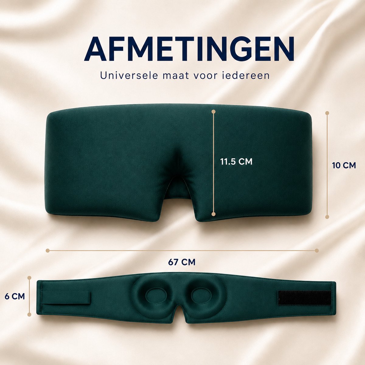 MySleepFit - Premium 3D Zijden Slaapmasker - 3D Silk Sleep Mask met giftbox - 100% Verduisterend Oogmasker - Groen - 22 momme 6A Grade Moerbei Zijde - Mulberry Silk — afbeelding 6