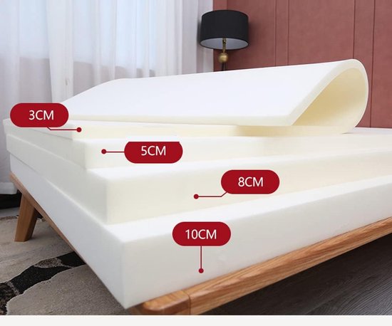 Opvouwbaar Matras - Slaapmat Gasten - Logeren Thuis - Afneembare Hoes - 80 x 200 cm - Geel — afbeelding 2
