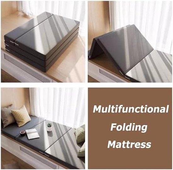 Kinder Slaapmat - Gast Matras - Logeren en Reizen - Afneembare Hoes - 160 x 60 cm - Bruin van Kinder — afbeelding 2
