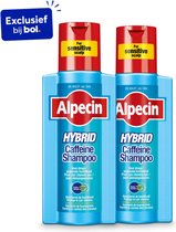 Twee flessen Alpecin Hybrid Caffeine Shampoo, 'Voor droge / jeukende hoofdhuid'. Exclusief bij bol.
