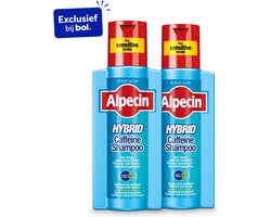 Alpecin Hybrid Shampoo 2x 250ml | Natuurlijke haargroei shampoo voor gevoelige en droge hoofdhuid