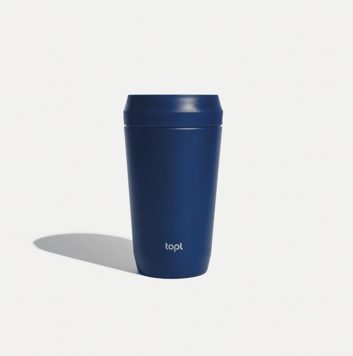 topl Reisbeker To Go Tumbler 12oz/350ml H158mm Navy Twist to open, drink 360 Patented Lid Made with RCS (Recycled Steel ) certified recycled materials and vacuum insulated Travel Mug Thermosbeker