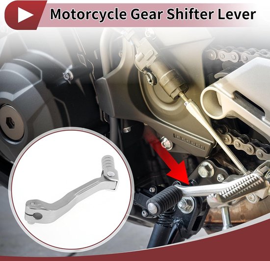 Opvouwbare Versnellingshendel - Schakelpedaal Motor - Motor Rijden - Hittebestendige Legering - 110mm Lengte - Zilverkleurig — afbeelding 4