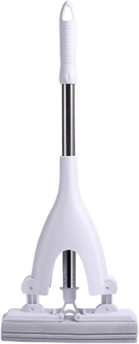 Herbruikbare Dweil - Mini Dweil - Vloeren Reinigen - Handsfree Uitdroging - 20 cm - Wit