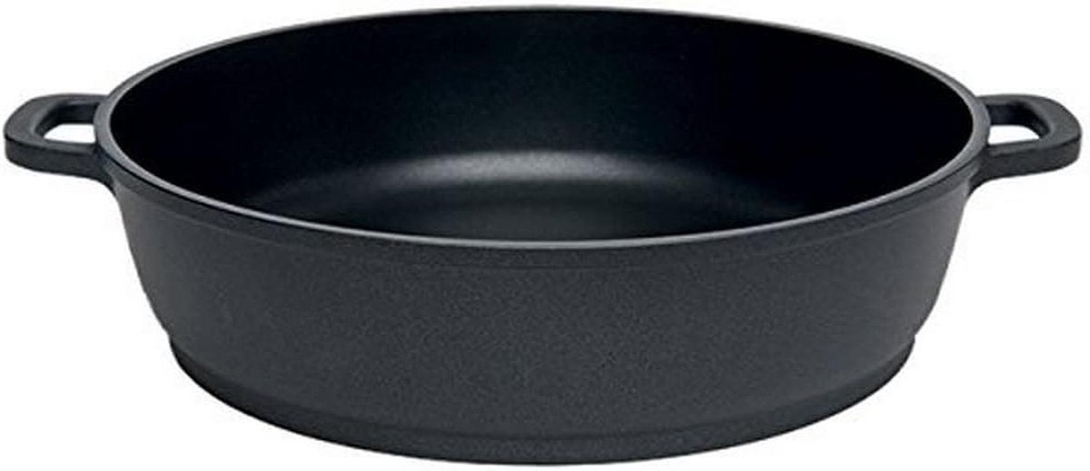 Koekenpan - Gegoten Aluminium Pan - Dagelijks Koken - Vaatwasmachinebestendig - 28 cm - Zwart