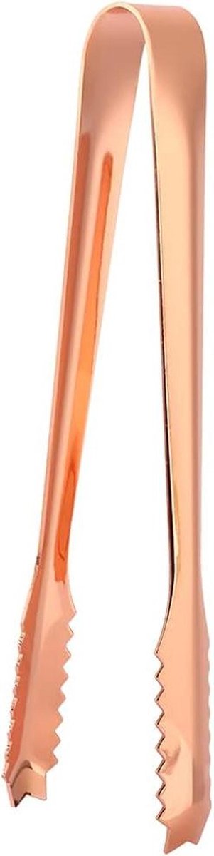 Mini ijstang - Voedselclip - IJs serveren - Gekarteld ontwerp - 18 cm - Koper geplateerd