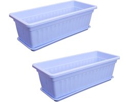 Bloempotten Set - Plantenbakken Rond - Planten Binnen Buiten - Verdikt Stabiel Bekken - 14x19x43cm - Multikleur