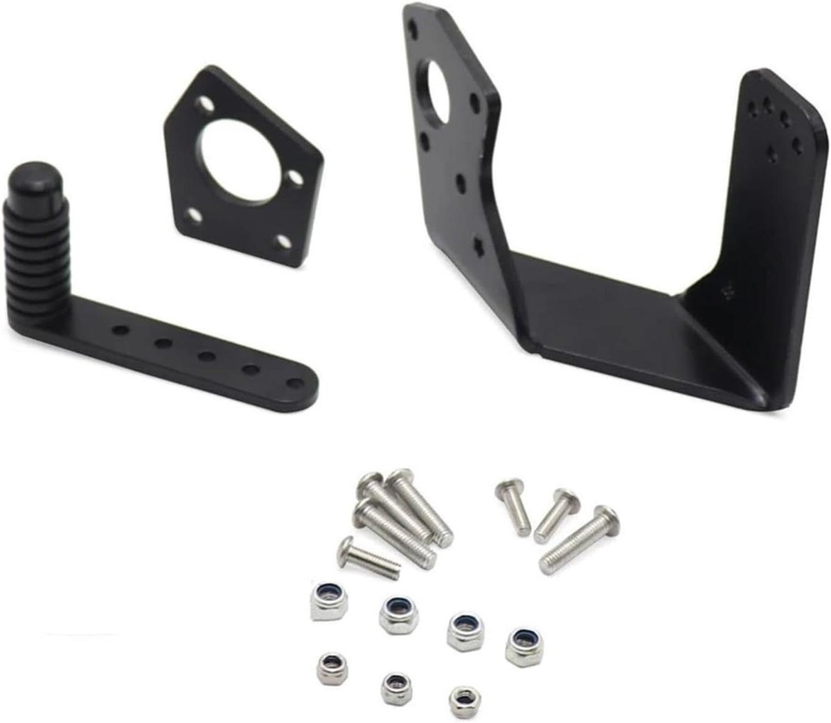 Voetsteun Motorfiets - Versnellingspook Accessoire - Veiliger Rijden - CNC Gesneden Staal - 1 set - Zwart