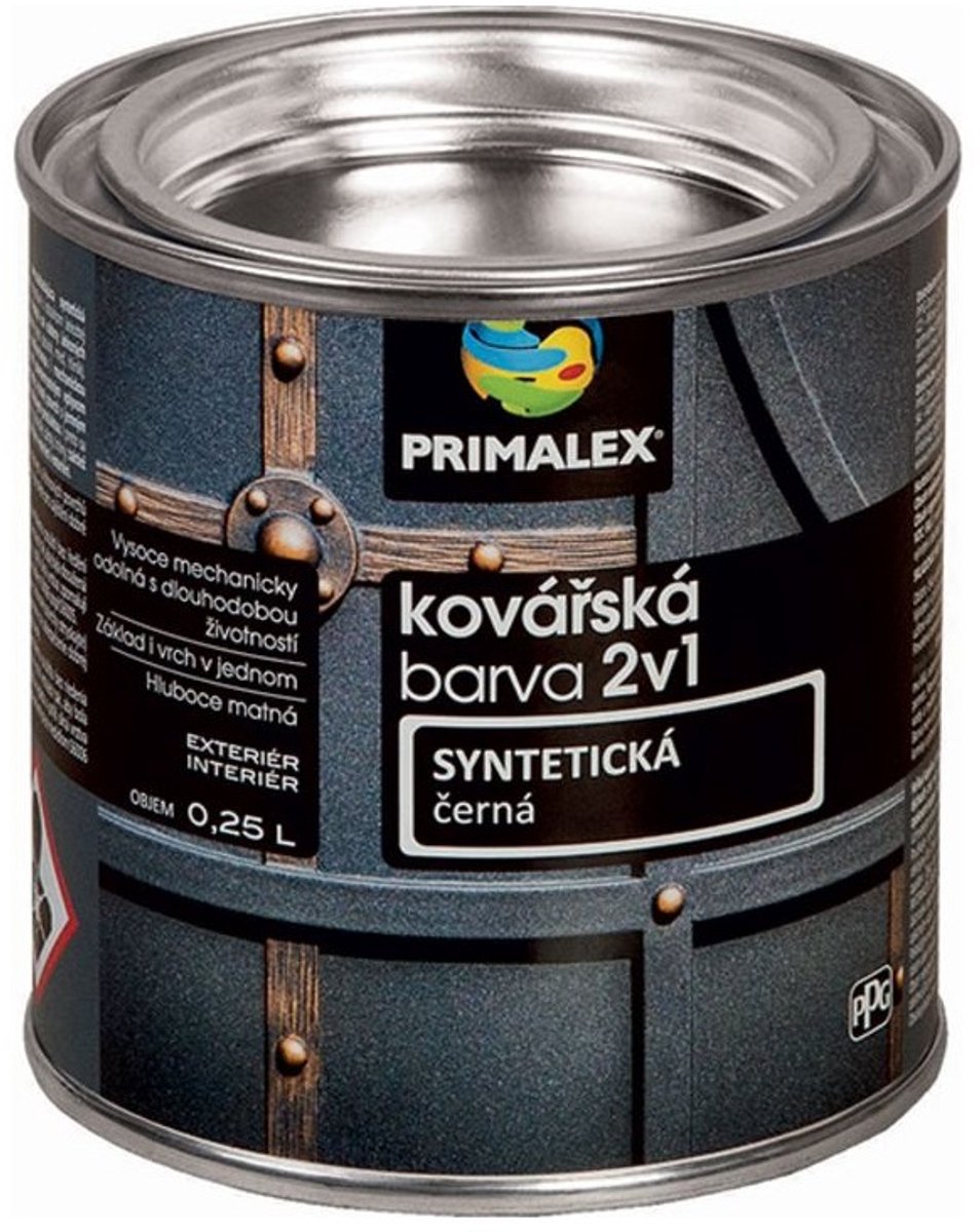 Primalex smeedverf 2v1 2,5l, Zwart