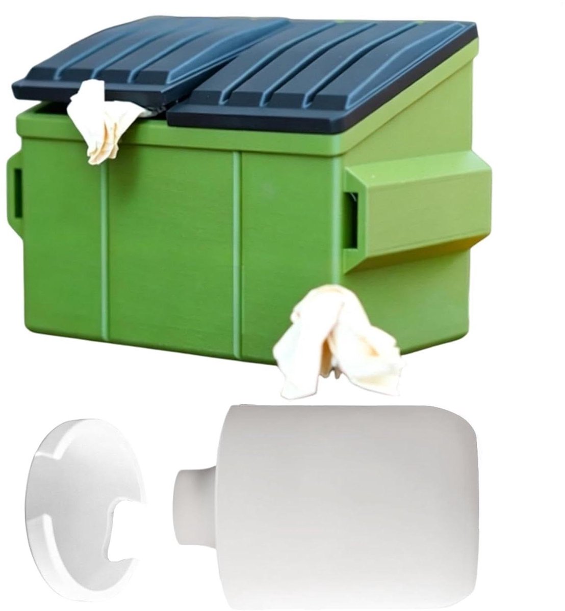 Mini Prullenbak - Desktop Bakje - Bureau Opruimen - 3D Geprint Design - 25 x 25 cm - Zwart