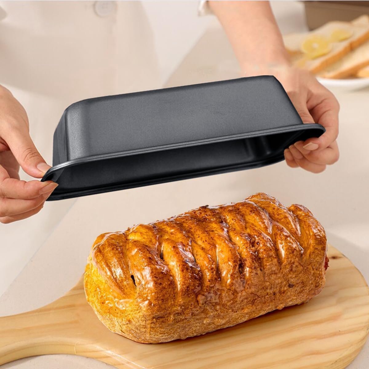 Plumcake Bakvorm - Broodvorm Rechthoek - Bakken en Braden - Antiaanbaklaag - 25 cm Set - Grijs