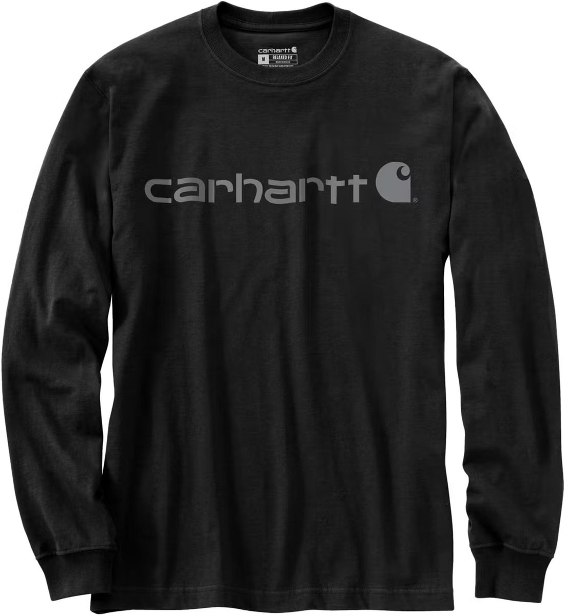 Carhartt Dearborn Relaxed LS Logo T-Shirt 104107 -L Zwart