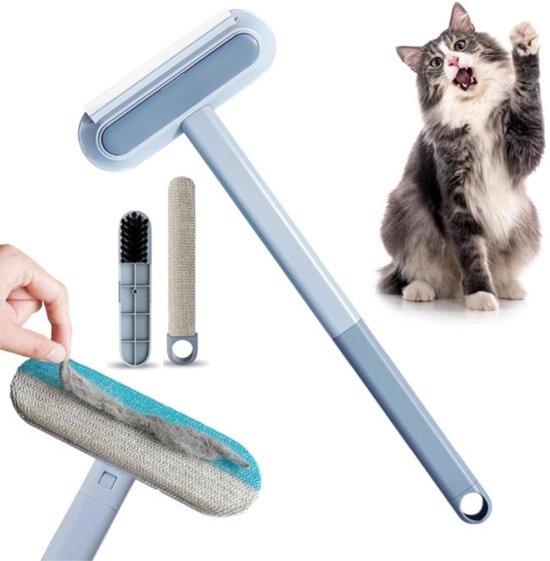Huisdierhaar Verwijderaar - One Size - 3-in-1 pluizenroller - Geschikt voor bank, tapijt, bank, kleding