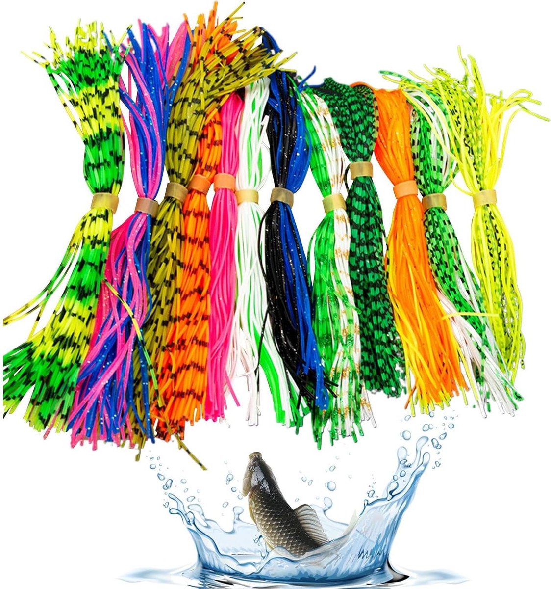 Spinnerbait Rokken - Lokaas Vervanging - Vissen Maken - 12 Bundels - 50 Strengen Elk - Unieke Kleuren