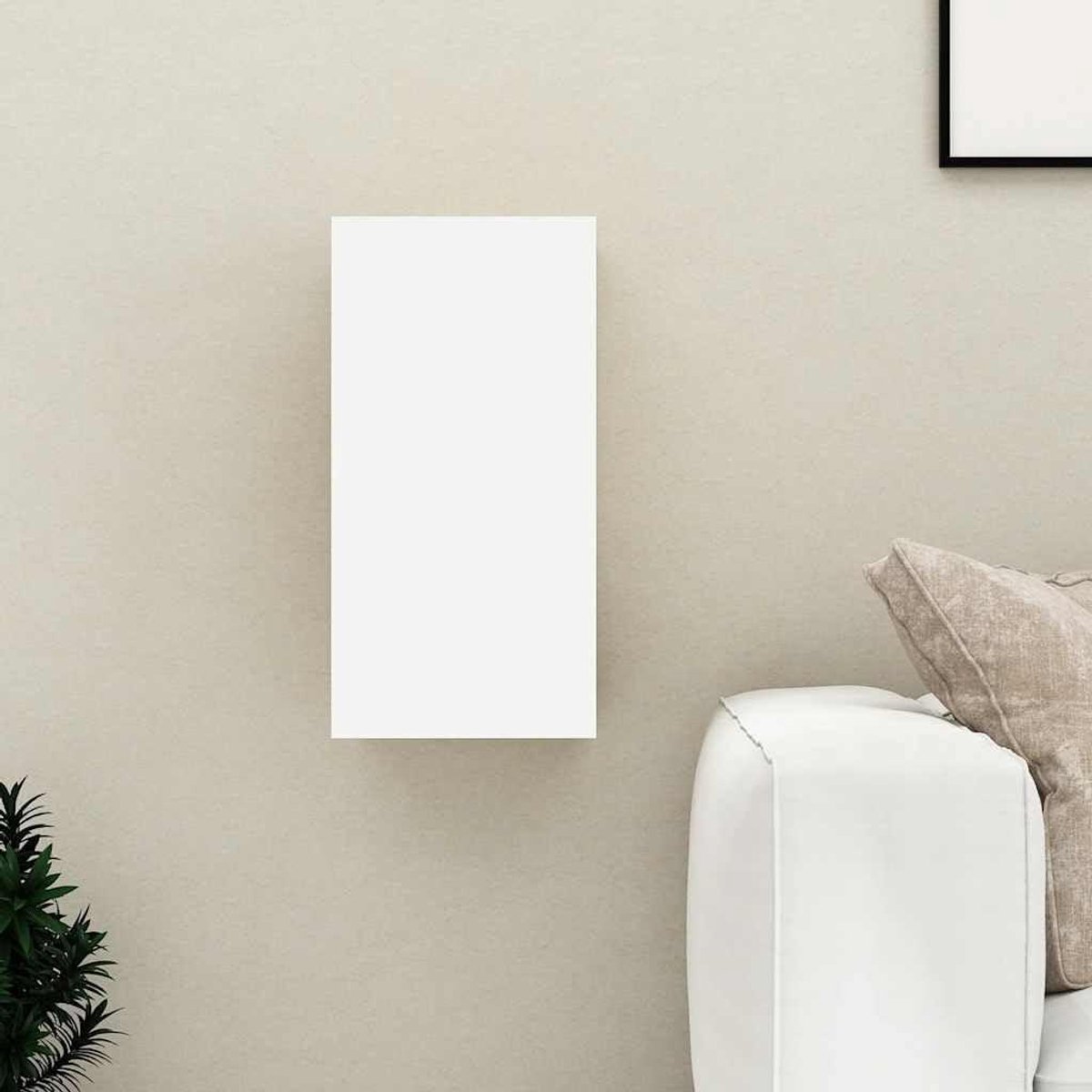 Tv-kast - Tv meubel - Opbergen media - Wandmontage mogelijk - 60 cm - Wit eiken