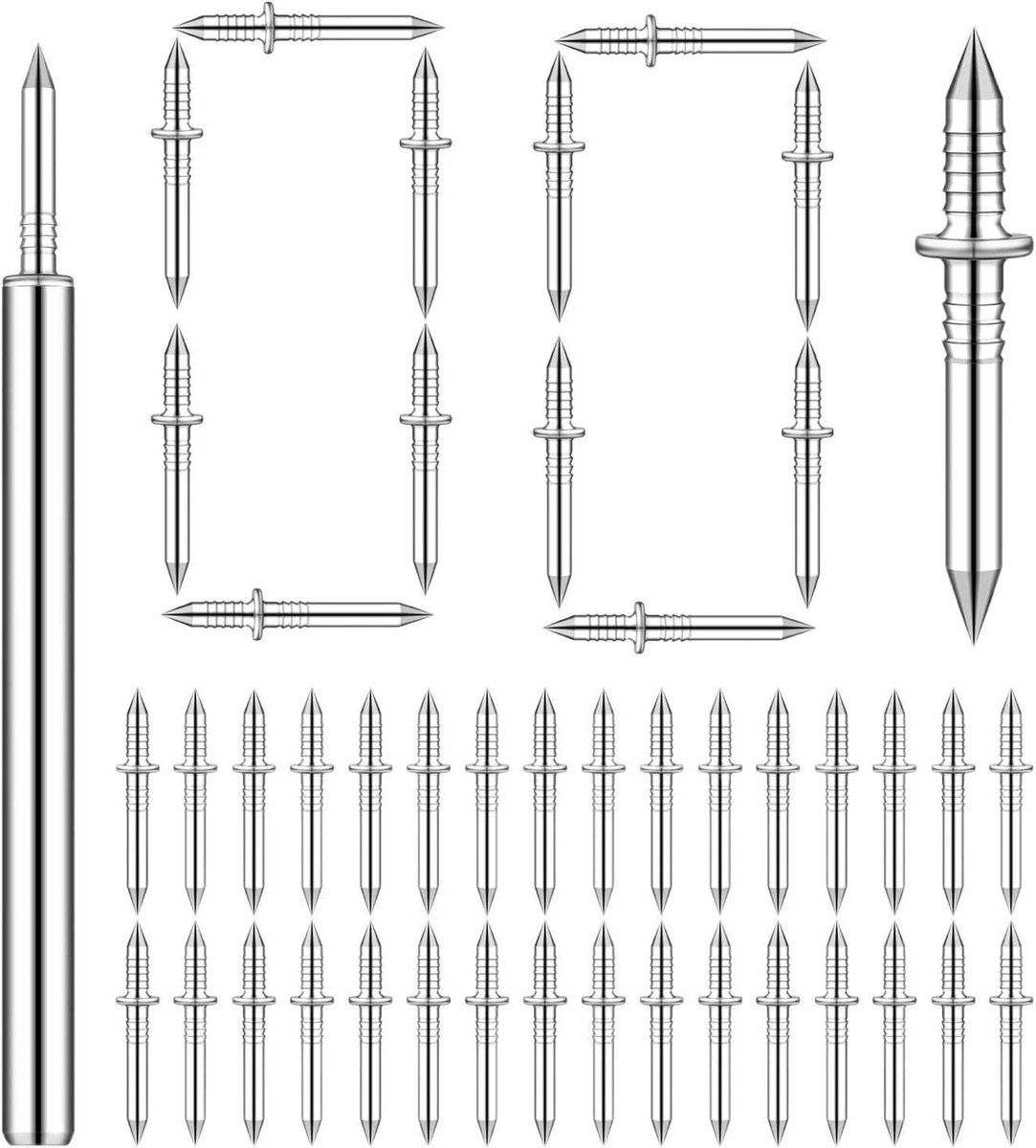 Sierspijkers voor plinten - Onzichtbare bevestigers - Plinten monteren - Verborgen bevestiging - 100 stuks - Metaal