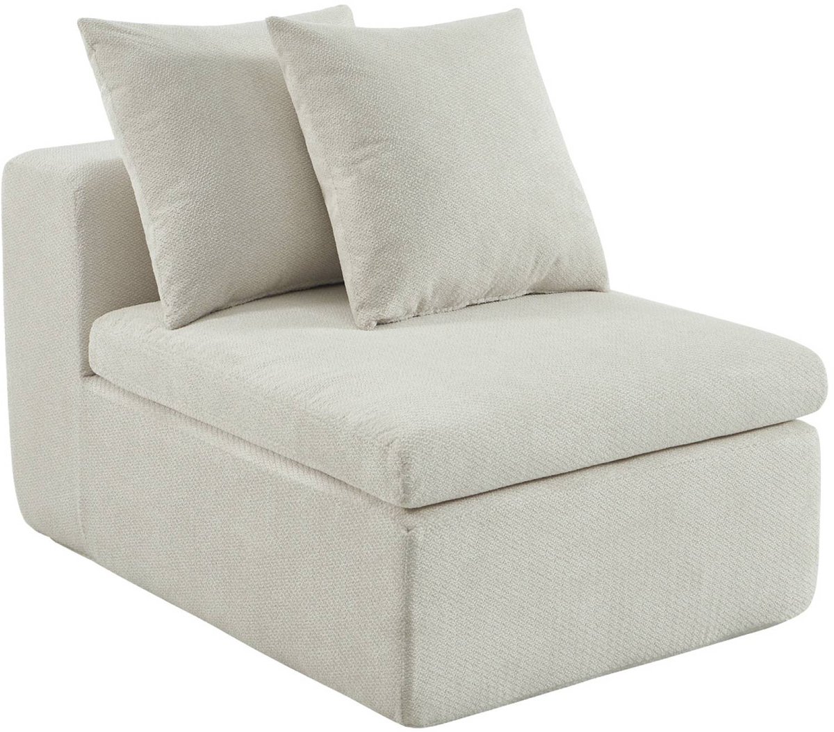 sweeek - Fauteuil 1-zits voor modulaire bank in chenille stof - movi
