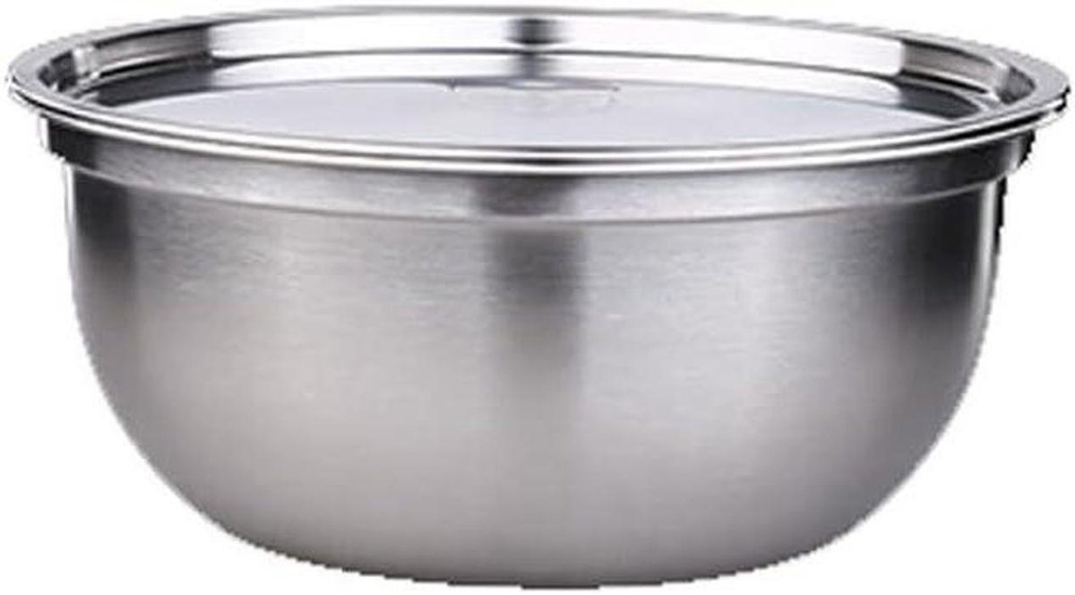 Slakommen - Mengkommen set - Koken en bakken - Antislip bodem - 18-30 cm - Zilver