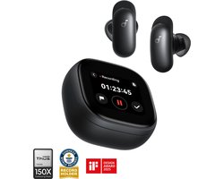 soundcore Liberty 5 Pro Max by Anker, Anker Thus Al Chip, AI Note-Taker, Kristalheldere Gesprekken, Noise Cancelling Oordopjes, 1.78" AMOLED Display, ANC Met 6,5 U/28 U Speeltijd, Al Vergadertranscriptie