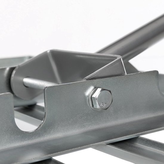 Gazonrakel met steel - Leveler hark Egaliseerhark - Gazon egaliseren - Verzinkt stalen kop - 75 x 35 cm - Zilver — afbeelding 3