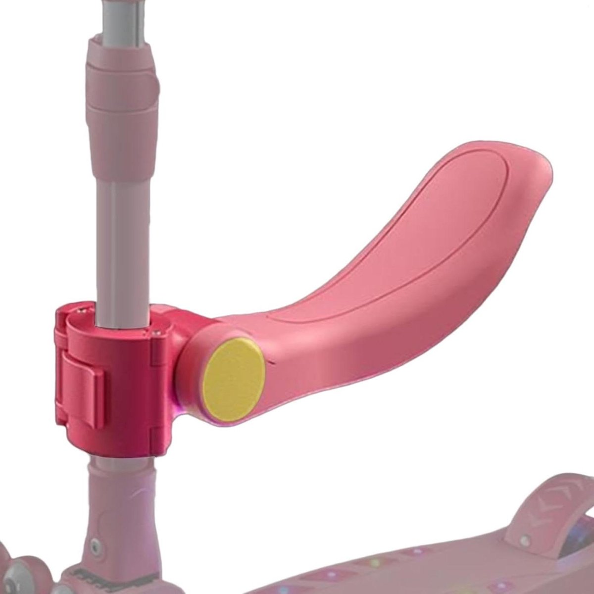 Kinderscooterstoel - Zitje voor step - Comfortabel rijden - Inklapbaar en verstelbaar - 40 cm lengte - Roze