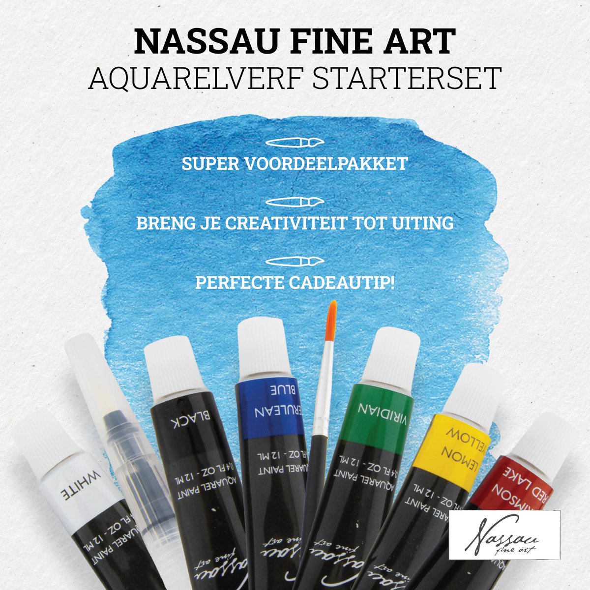 Aquarel Set 13pcs - Hobbyverf - Aquarelverf - Aquarelpapier Blok A4 - Aquarelverf Tubes - Aquarel Penselen - Hobbyverf - HB Potlood - Waterbrush - Schilderpalet — afbeelding 7
