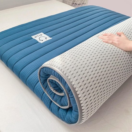 Opvouwbare Vloermatras - Draagbare Futon Mat - Comfortabel Slapen - Gelijkmatige Gewichtverdeling - 190x90x8cm - Groen — afbeelding 3