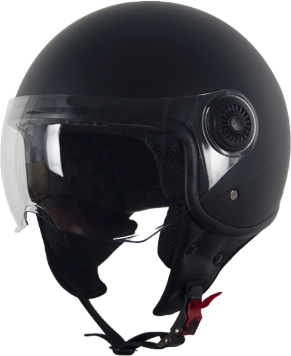 Helm Vito Jet Loreto Mat Zwart - Jethelm - Maat XL - Scooterhelm - ECE 22-06 gekeurd