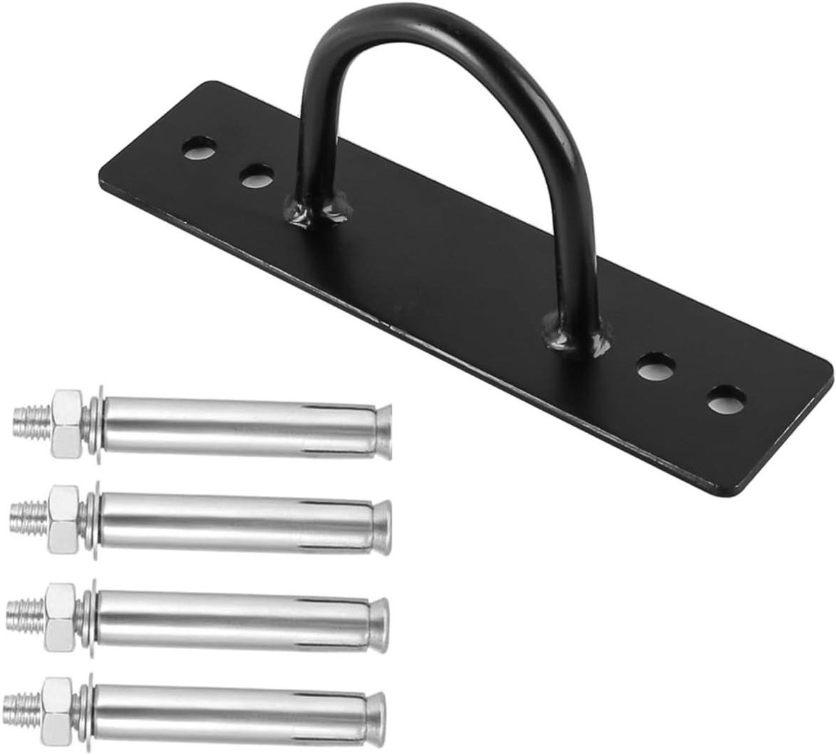 Fitness Touw Anker - Trainingsanker Banden - Kracht Training - Stabiele Bevestiging - 20 cm Lengte - Zwart