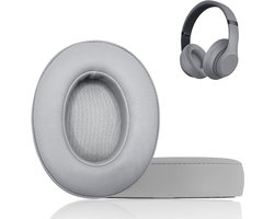 Vervangende Oorkussens voor Beats Studio 2 en 3 - Zacht Geheugenfoam en Leer in Grijs, Geschikt voor Draadloze Modellen