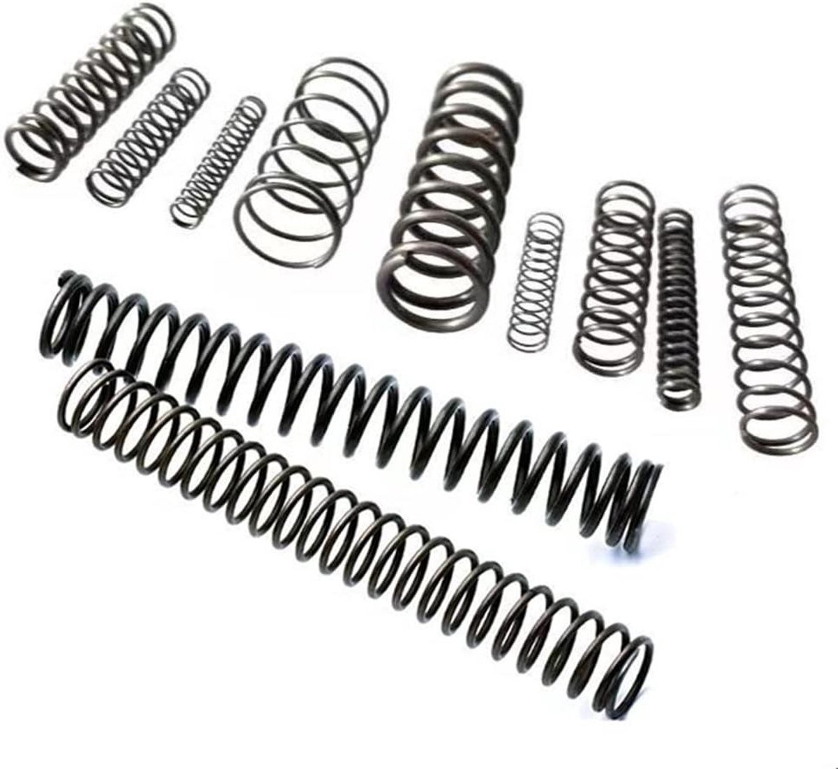 10pcs Spring Metal Pull Spring Compression Spring Assortment Extended Spring for Repairs WD 0.3mm/0.01", OD 2-6mm/0.08-0.24", length 10-50mm/0.39"-1.97" (Size : 10mm, Color : 5MM_0.3MM)