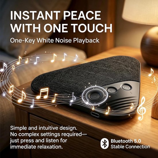 Kussenluidspreker Bluetooth - Slaaphoofdtelefoon Draadloos - Ontspannen Slapen - Persoonlijke Geluidsoase - 120 g - Zwart — afbeelding 4