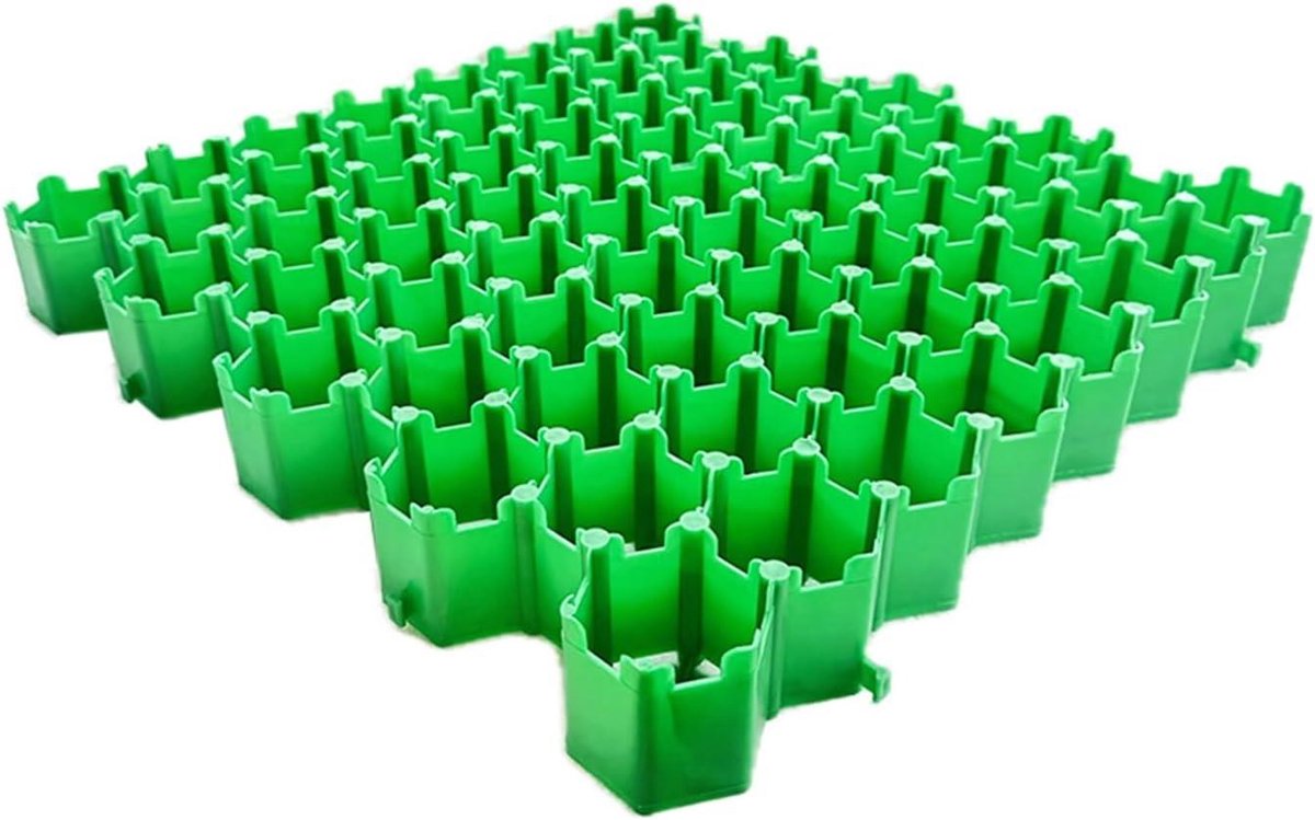 Grindmat Grasstabilisator - Oprit Stabilisator - Opritten Aanleggen - Geïntegreerd Anti-migratie Gaas - 7 cm dik - Zwart