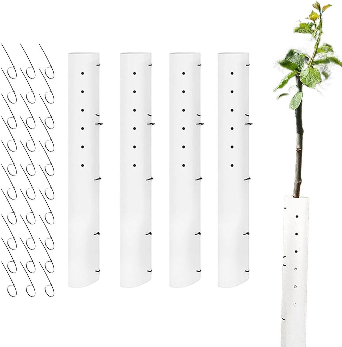 Groeibuizen voor bomen - Zaailing beschermers - Planten beschermen - Ventilatiegaten - 914 cm - Groen