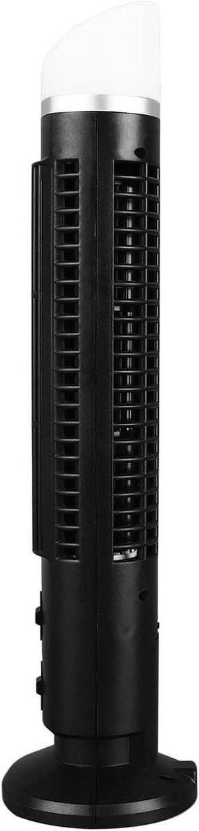 Torenventilator Bladloos - Vloerventilator Stil - Zomerse Koelte - 90 Graden Oscillatie - 33 cm Hoog - Zwart